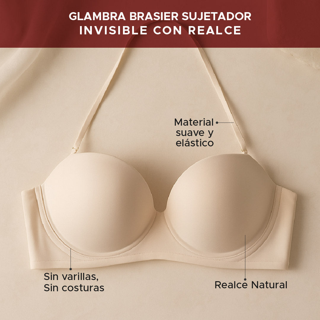👙 GLAMBRA™ BRASIER SUJETADOR INVISIBLE CON REALCE 3 EN 1✨