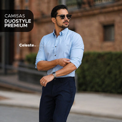 ✨ DuoStyle Camisas manga larga PAGA 1 Y LLEVA 2 🔥 Combo Ejecutivo ⭐