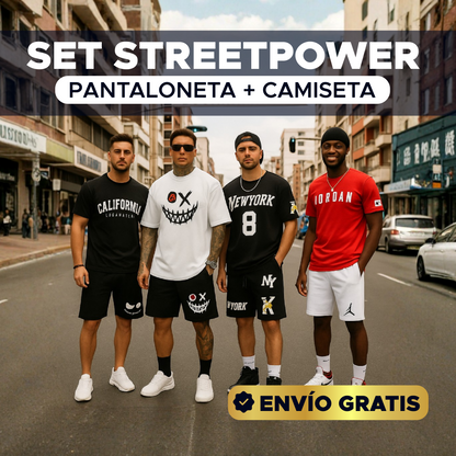 ⚡ StreetPower Set Pantaloneta + Camiseta para Hombre 💪