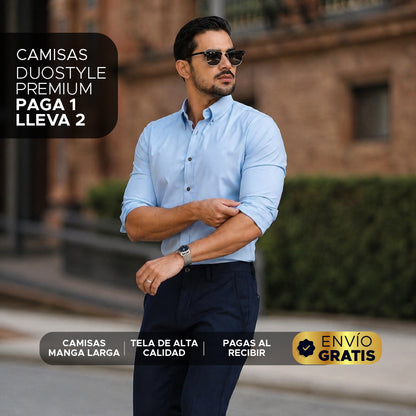 ✨ DuoStyle Camisas manga larga PAGA 1 Y LLEVA 2 🔥 Combo Ejecutivo ⭐