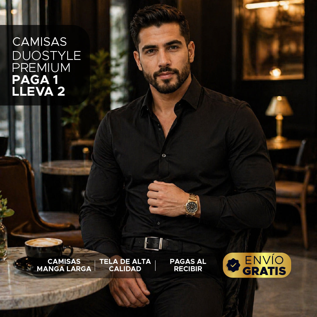 ✨ DuoStyle Camisas manga larga PAGA 1 Y LLEVA 2 🔥 Combo Ejecutivo ⭐