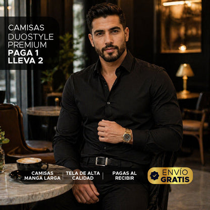 ✨ DuoStyle Camisas manga larga PAGA 1 Y LLEVA 2 🔥 Combo Ejecutivo ⭐