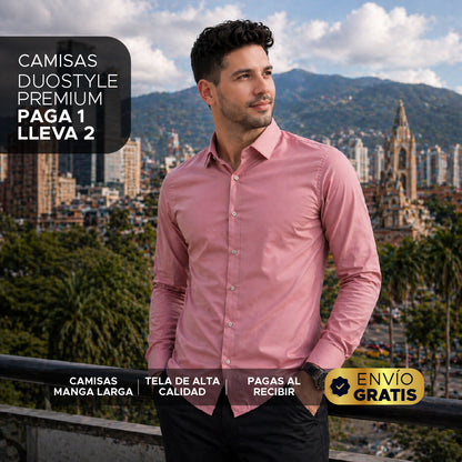 ✨ DuoStyle Camisas manga larga PAGA 1 Y LLEVA 2 🔥 Combo Ejecutivo ⭐
