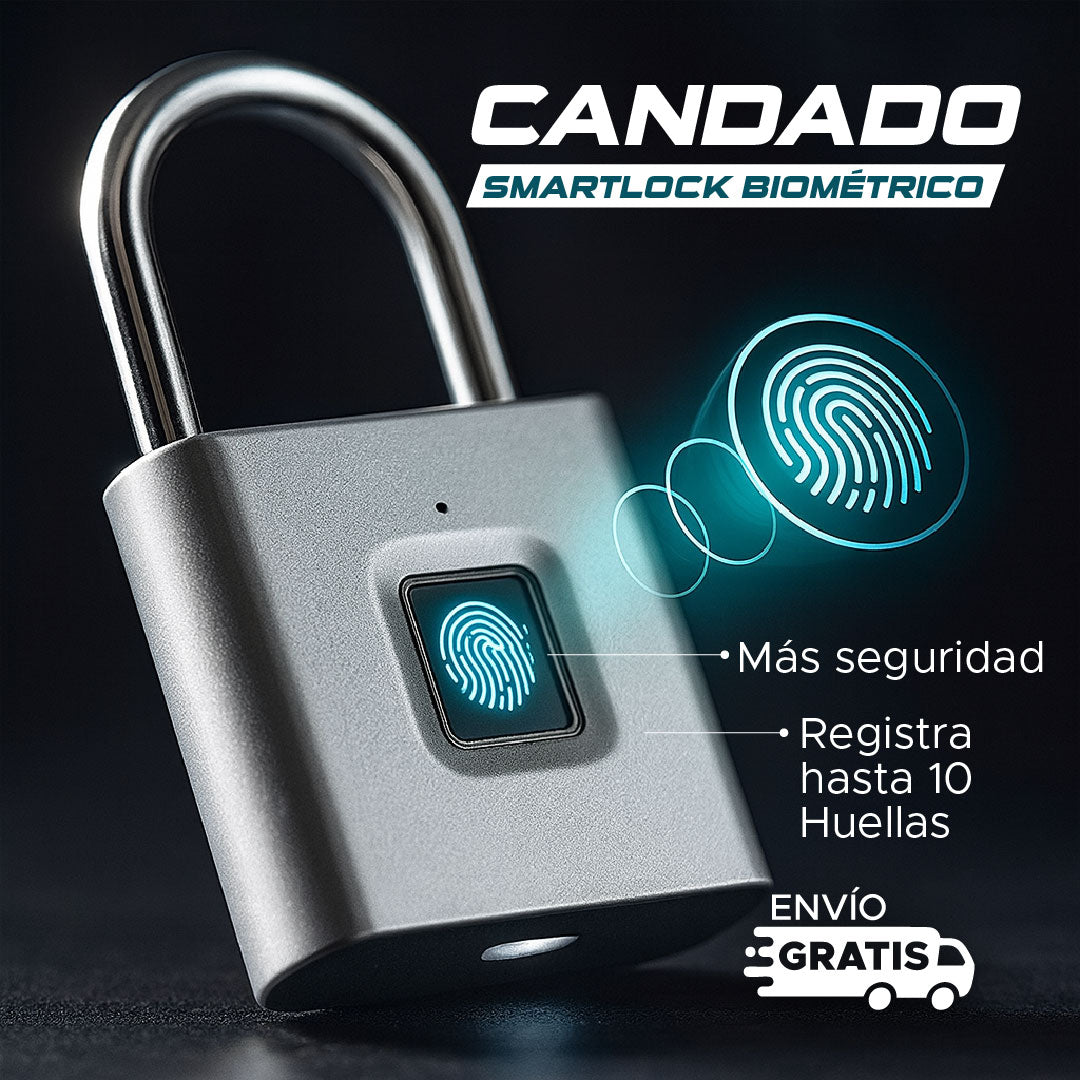 🔒 SmartLock Candado de acero con Huella Biométrico 🛡️