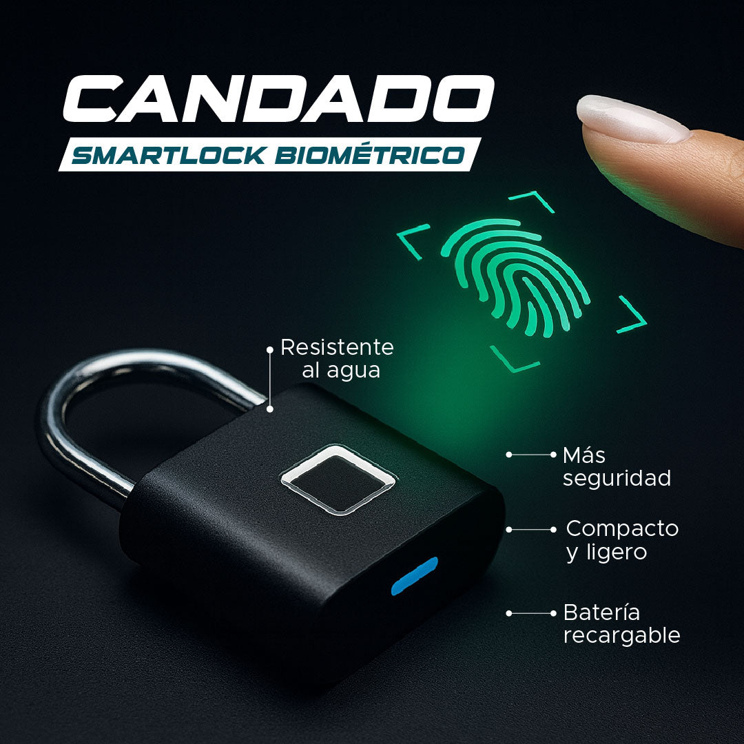 🔒 SmartLock Candado de acero con Huella Biométrico 🛡️