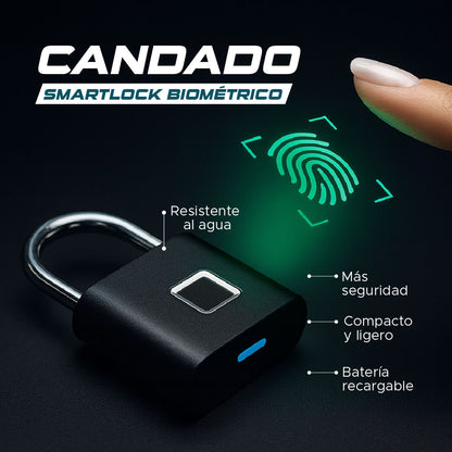 🔒 SmartLock Candado de acero con Huella Biométrico 🛡️