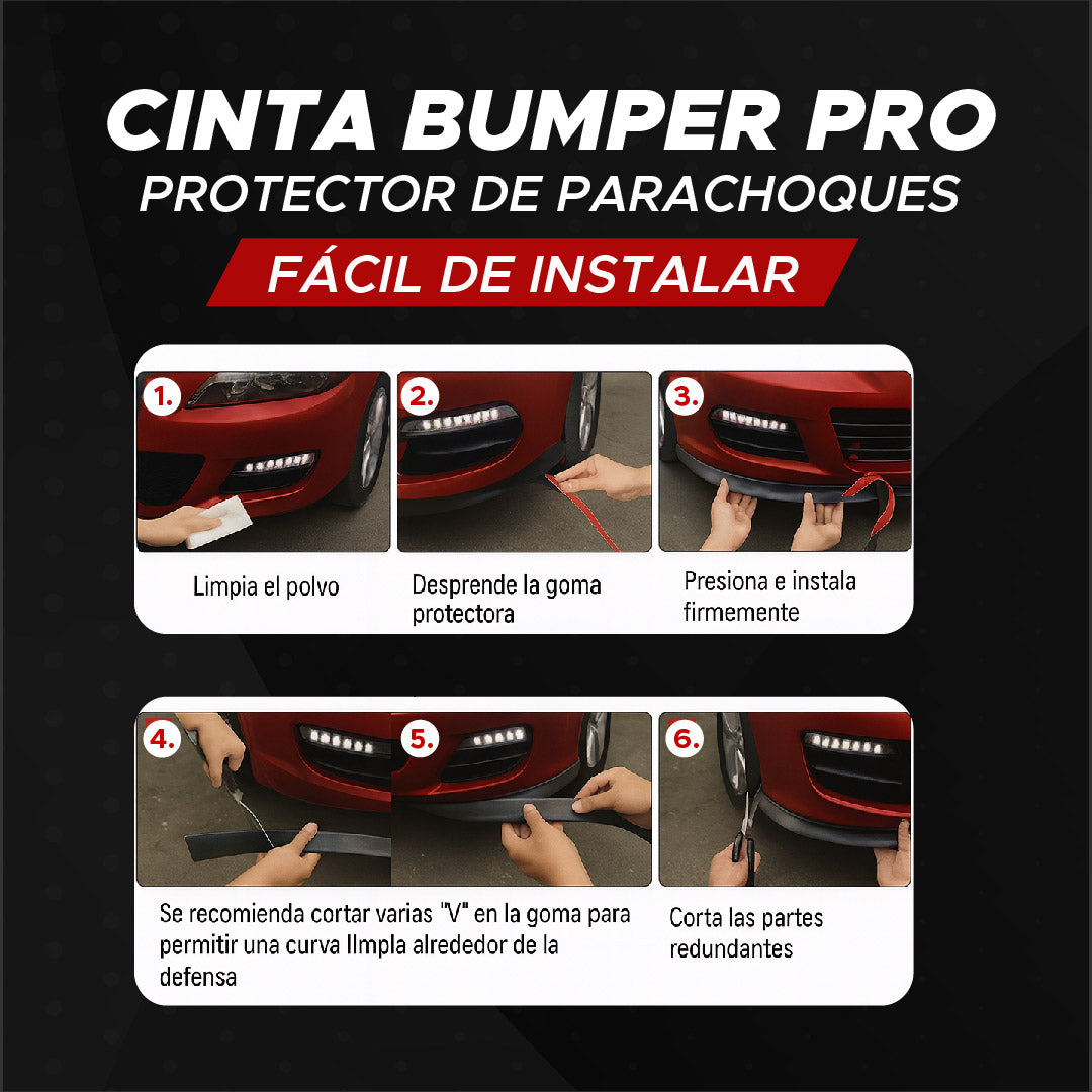 🚗 PROTECTOR DE PARACHOQUES PREMIUM- CINTA BUMPER PRO DE 2,5 MTS  🛡️