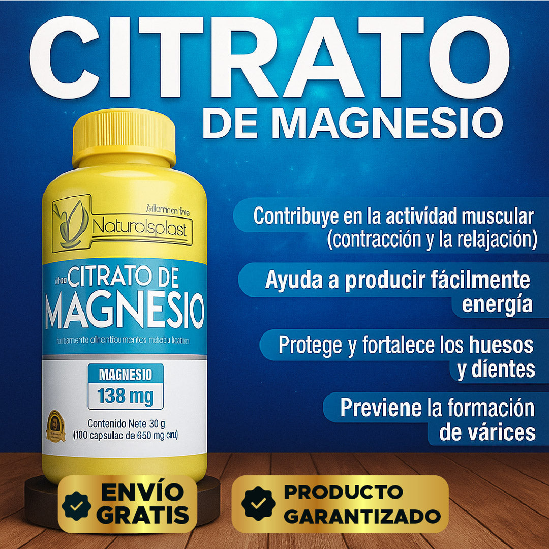 💪 CITRATO DE MAGNESIO REPARADOR CON R. INVIMA 🧠