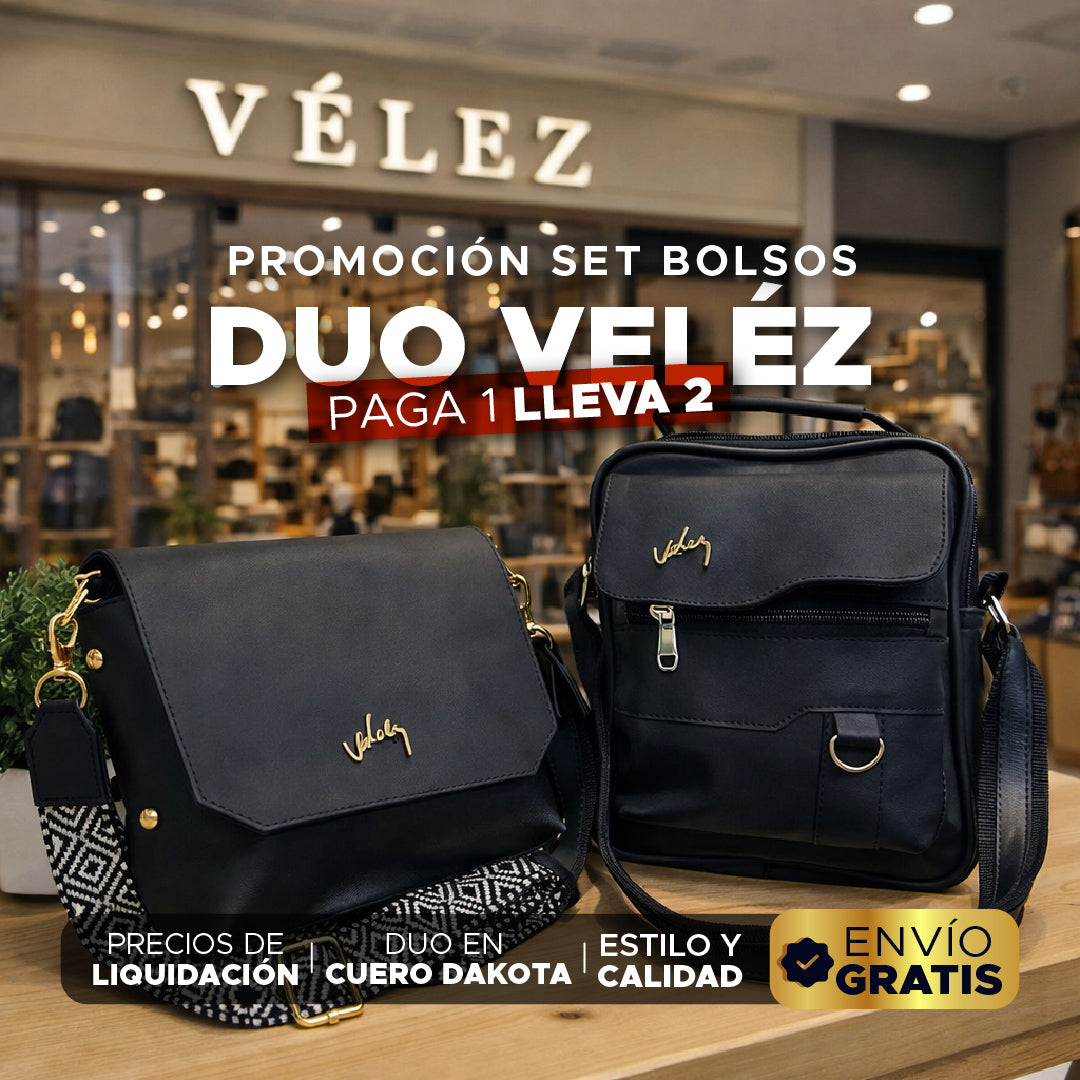 👜🔥✨ SET BOLSO VÉLEZ DUO DAKOTA ✨🔥PARA EL Y ELLA