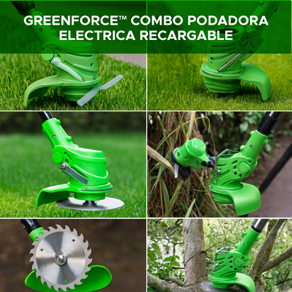 ⚡🌱 GREENFORCE™ COMBO PODADORA ELECTRICA RECARGABLE 🌳⚡