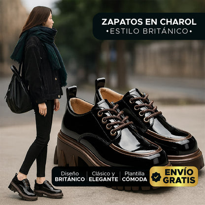 👑 Oxford Royale™ – Zapatos de Charol Estilo Británico para Mujer 💎👞