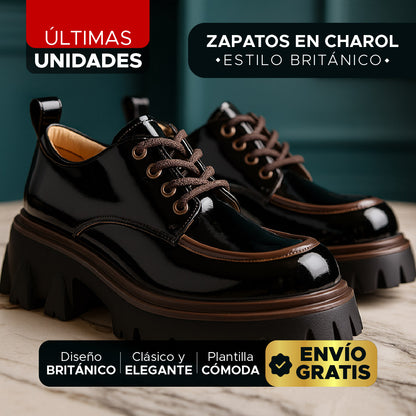 👑 Oxford Royale™ – Zapatos de Charol Estilo Británico para Mujer 💎👞