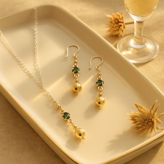 ⭐SET ZARÉ EN PLATA Y ORO LAMINADO✨