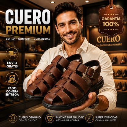 Sandalias en Cuero PrimeLeather™ Calidad Garantizada✅