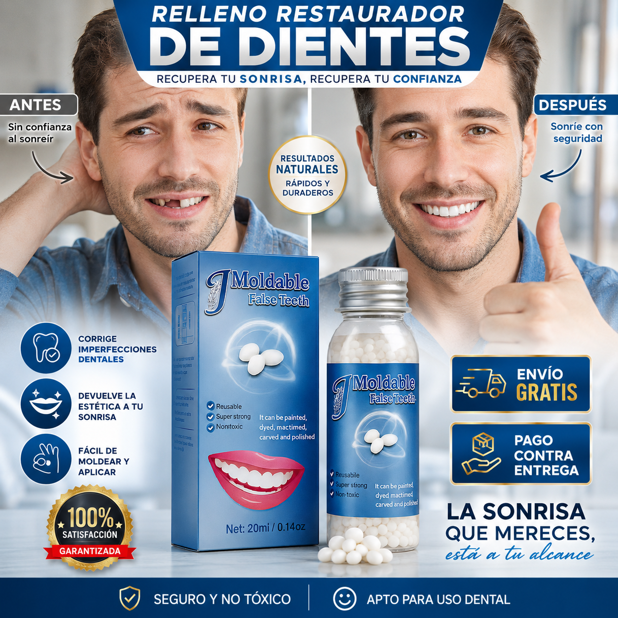 🦷✨ RELLENO RESTAURADOR DENTAL – SONRÍE SIN COMPLEJOS 💎🦷