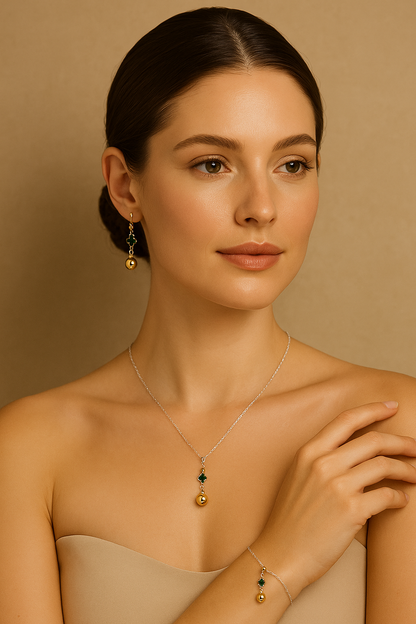 ⭐SET ZARÉ EN PLATA Y ORO LAMINADO✨