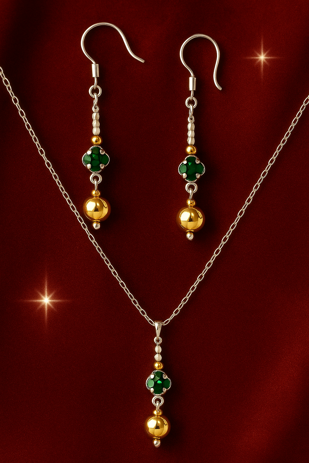 ⭐SET ZARÉ EN PLATA Y ORO LAMINADO✨