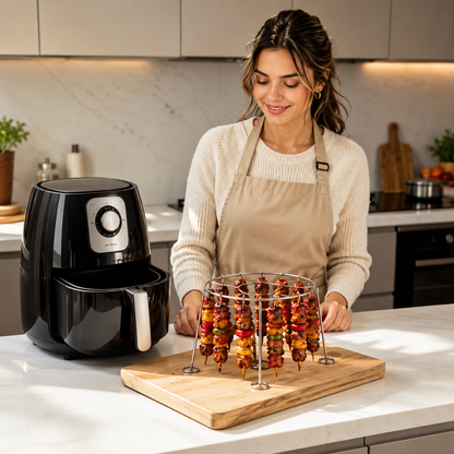 🍗 GrillMax Air™🔥 Parrilla Premium en acero para Air Fryer