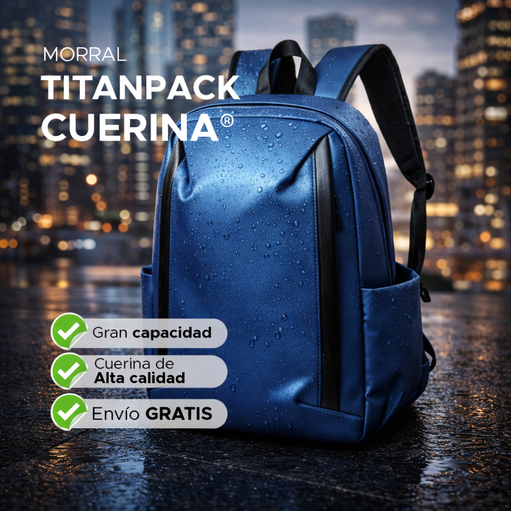 🎯 TitanPack Cuerina impermeable de alta calidad💦✅