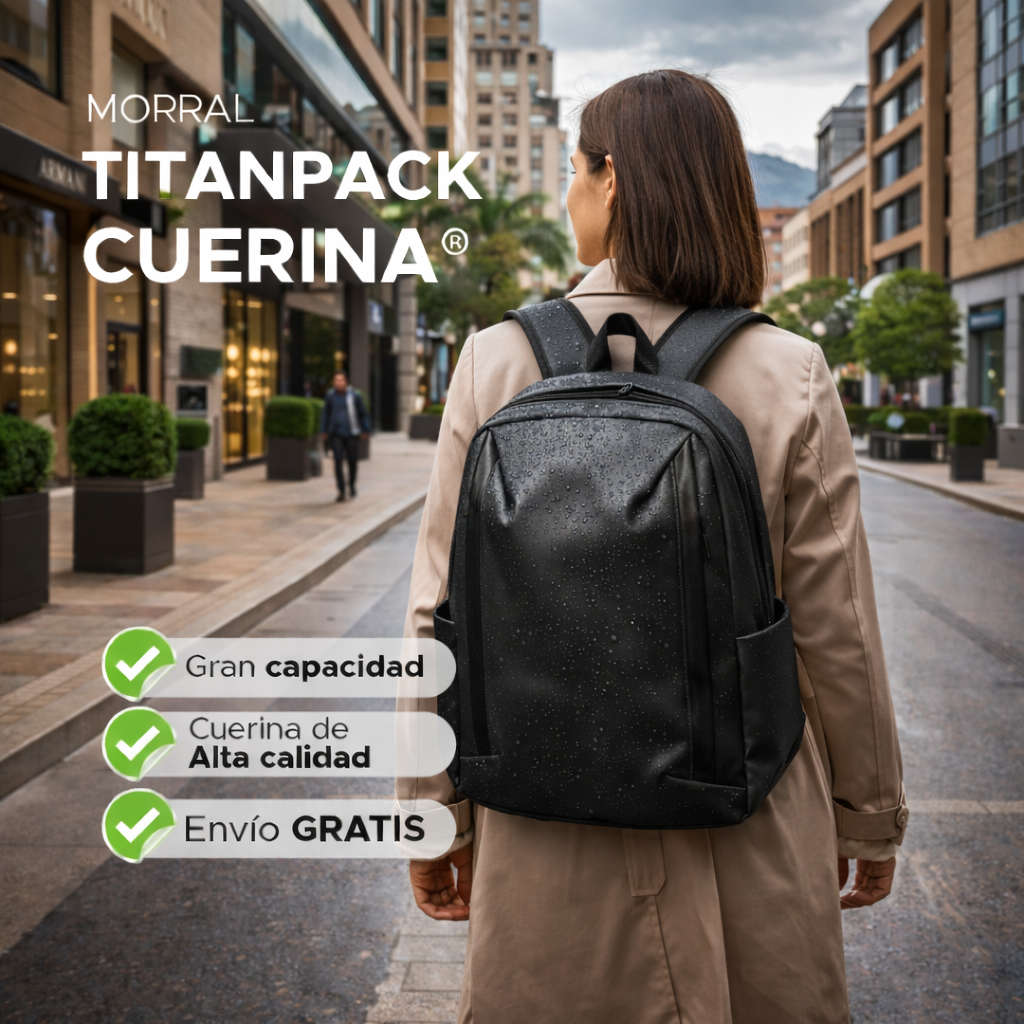 🎯 TitanPack Cuerina impermeable de alta calidad💦✅