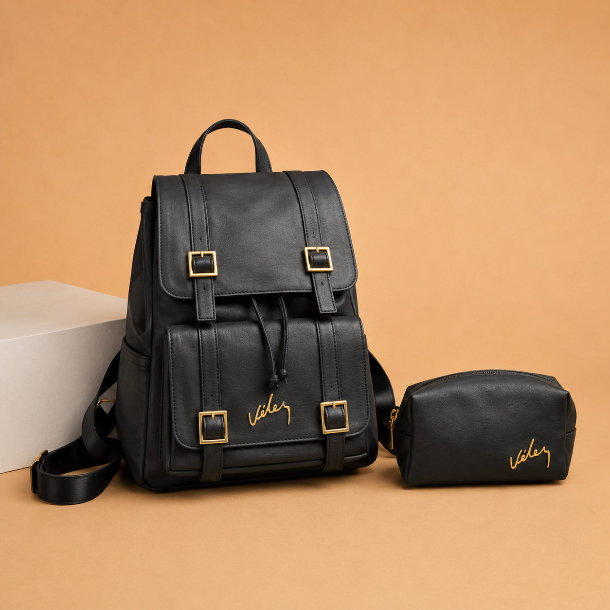 🌟 Morral Sahara Chic ✨+ Cosmetiquera GRATIS 👜Cuero vegano de alta calidad
