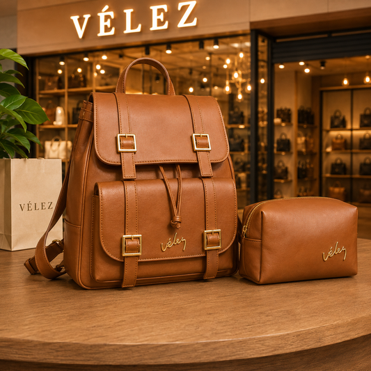 🌟 Morral Sahara Chic ✨+ Cosmetiquera GRATIS 👜Cuero vegano de alta calidad