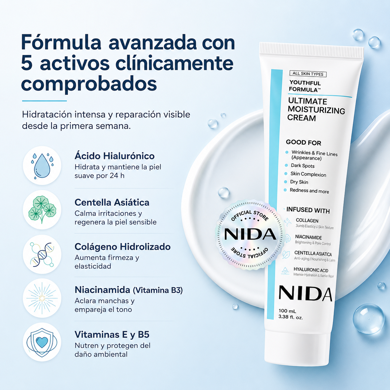 ✨🌸 CREMA NIDA RESTAURADOR ULTRA HIDRATANTE 💧✨