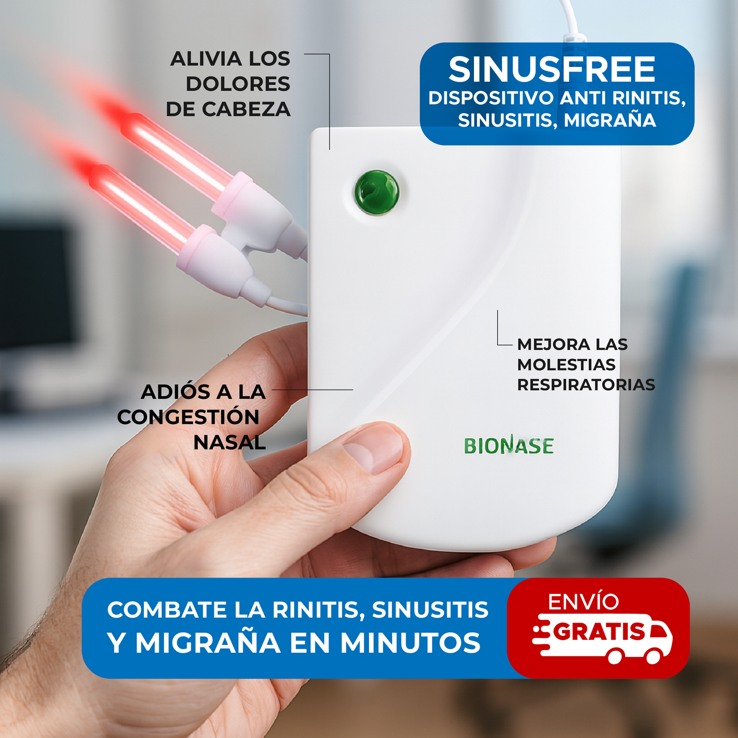 🌬️ SINUSFREE™ DISPOSITIVO ANTI RINITIS, SINUSITIS, MIGRAÑA  ⚡