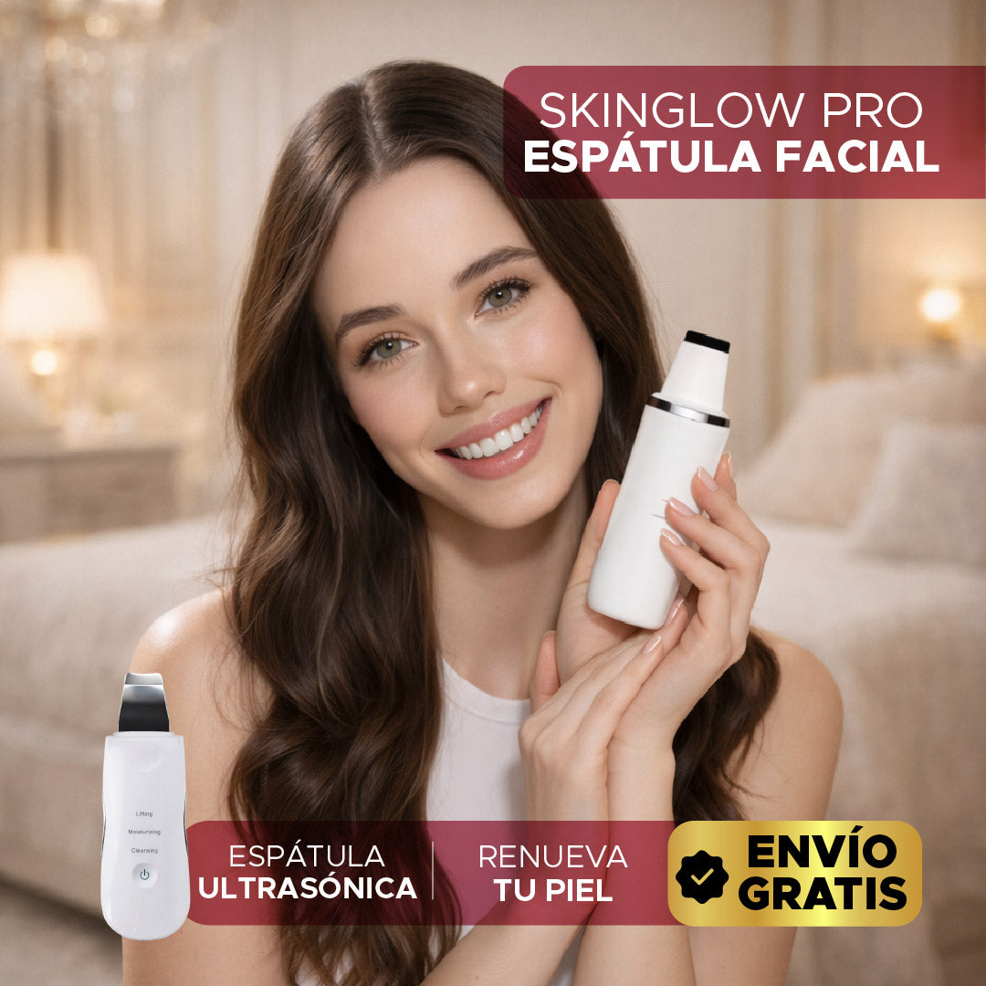✨ SKINGLOW PRO ESPÁTULA ULTRASÓNICA DE LIMPIEZA FACIAL ✨💆‍♀️