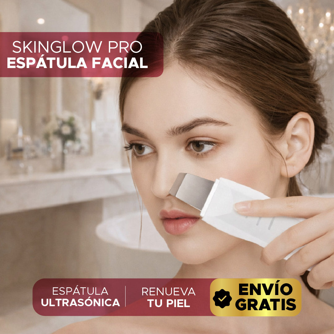 ✨ SKINGLOW PRO ESPÁTULA ULTRASÓNICA DE LIMPIEZA FACIAL ✨💆‍♀️
