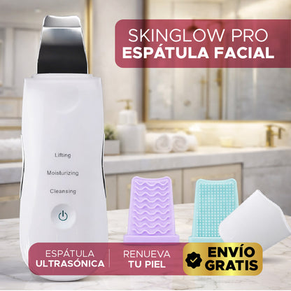 ✨ SKINGLOW PRO ESPÁTULA ULTRASÓNICA DE LIMPIEZA FACIAL ✨💆‍♀️