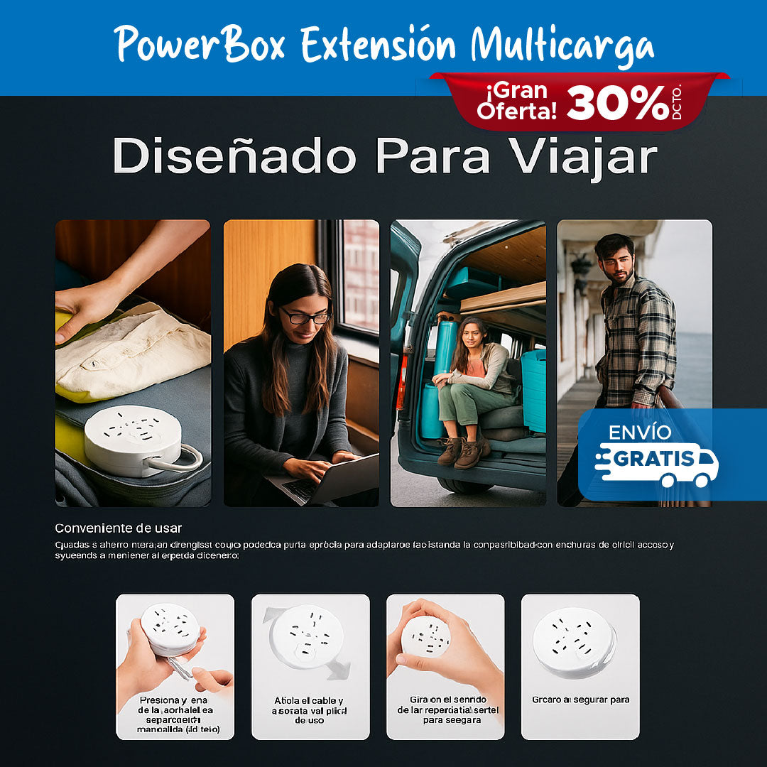 🔌POWERBOX EXTENSIÓN MULTICARGA ⚡