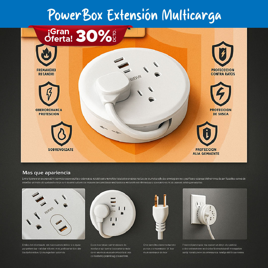 🔌POWERBOX EXTENSIÓN MULTICARGA ⚡