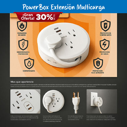 🔌POWERBOX EXTENSIÓN MULTICARGA ⚡