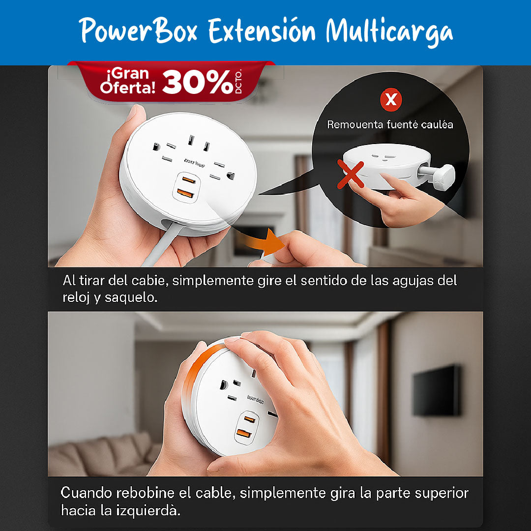 🔌POWERBOX EXTENSIÓN MULTICARGA ⚡