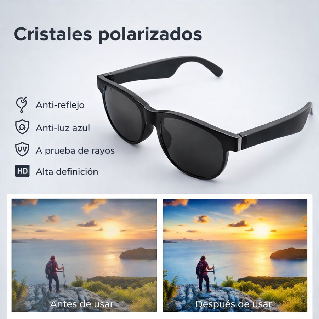 😎✨ GAFAS POLARIZADAS CON BLUETOOTH 🚀🎧BLUETOOTH + TRADUCTOR 🌍✨