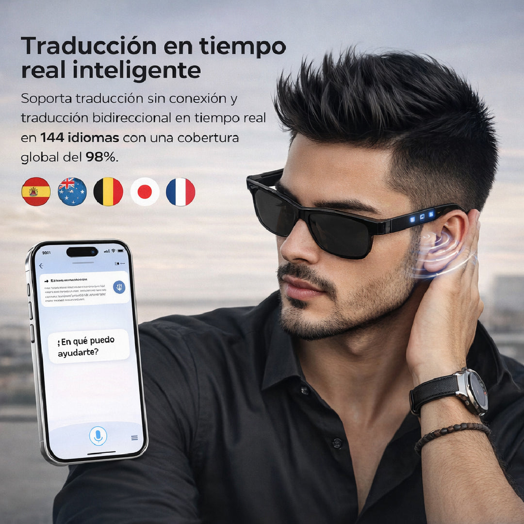 😎✨ GAFAS POLARIZADAS CON BLUETOOTH 🚀🎧BLUETOOTH + TRADUCTOR 🌍✨