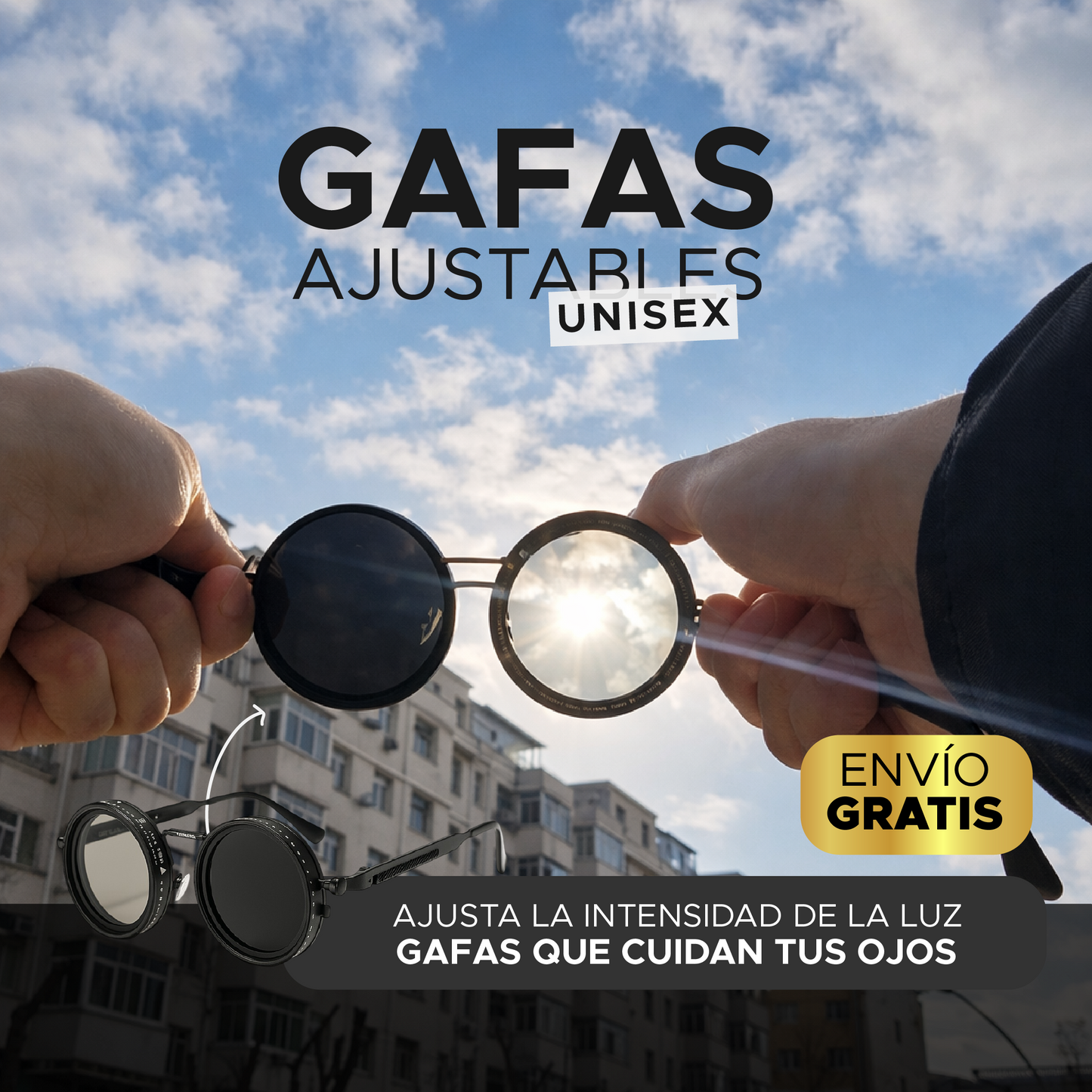 🕶️ GAFAS UNISEX CON POLARIZADO AJUSTABLE😎