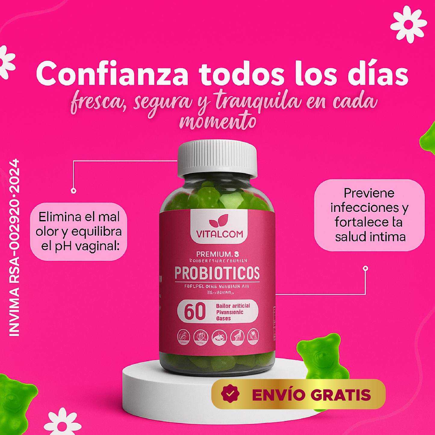 🍬 ProbioGomas Vitalcom 🧘‍♀️Gomas con probióticos🌸Adiós a las molestias
