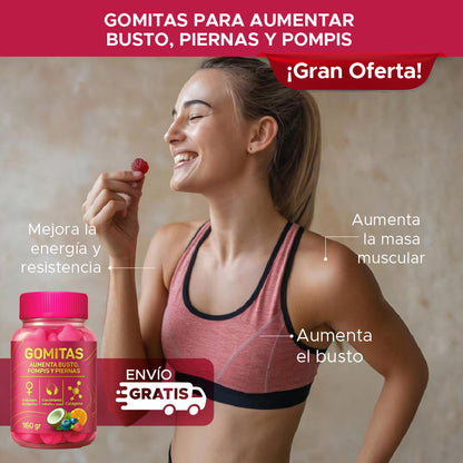 GLOW GUMMIES – AUMENTA BUSTO, PIERNAS Y POMPIS 🍑
