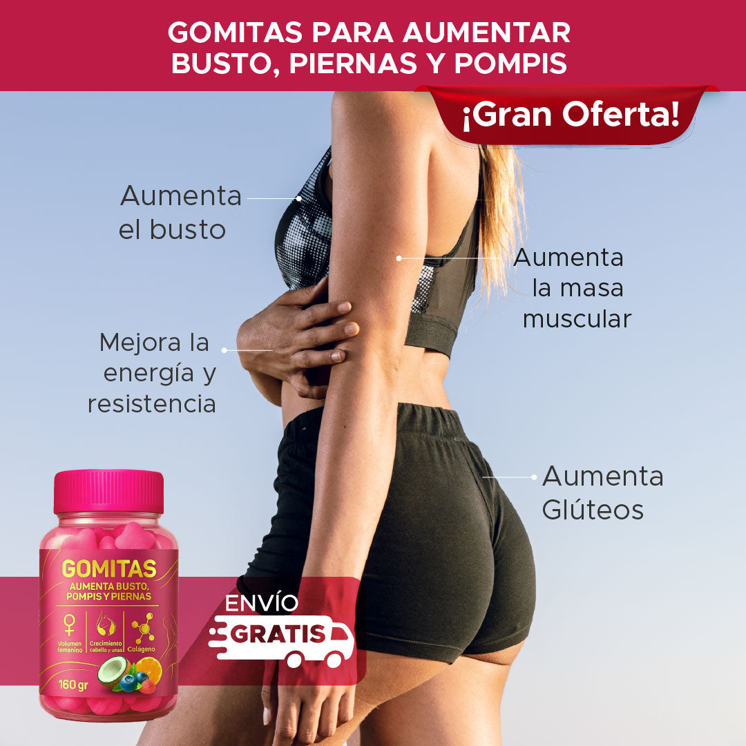 GLOW GUMMIES – AUMENTA BUSTO, PIERNAS Y POMPIS 🍑