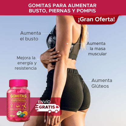 GLOW GUMMIES – AUMENTA BUSTO, PIERNAS Y POMPIS 🍑