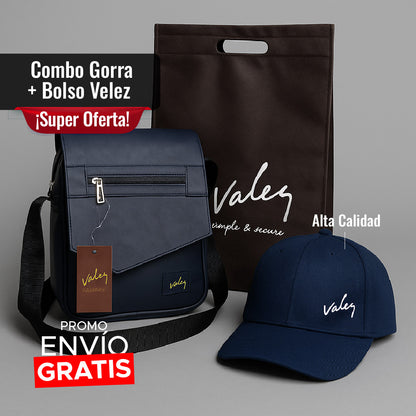 🧢 VÉLEZ URBAN SET -  COMBO GORRA + BOLSO VELEZ 💼