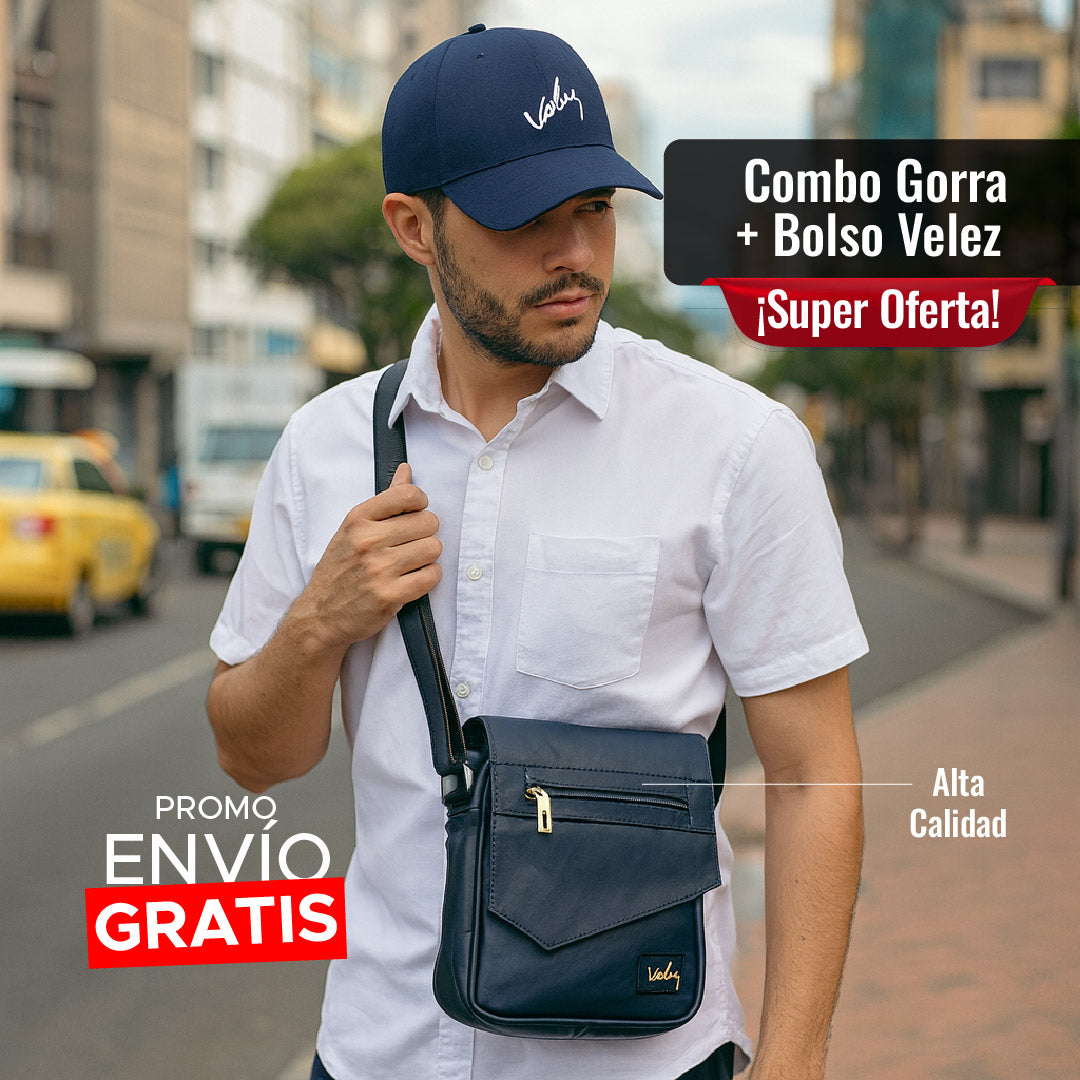 🧢 VÉLEZ URBAN SET -  COMBO GORRA + BOLSO VELEZ 💼