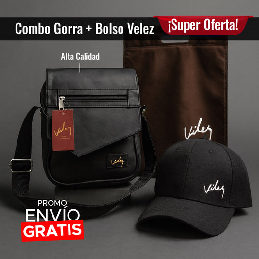 🧢 VÉLEZ URBAN SET -  COMBO GORRA + BOLSO VELEZ 💼