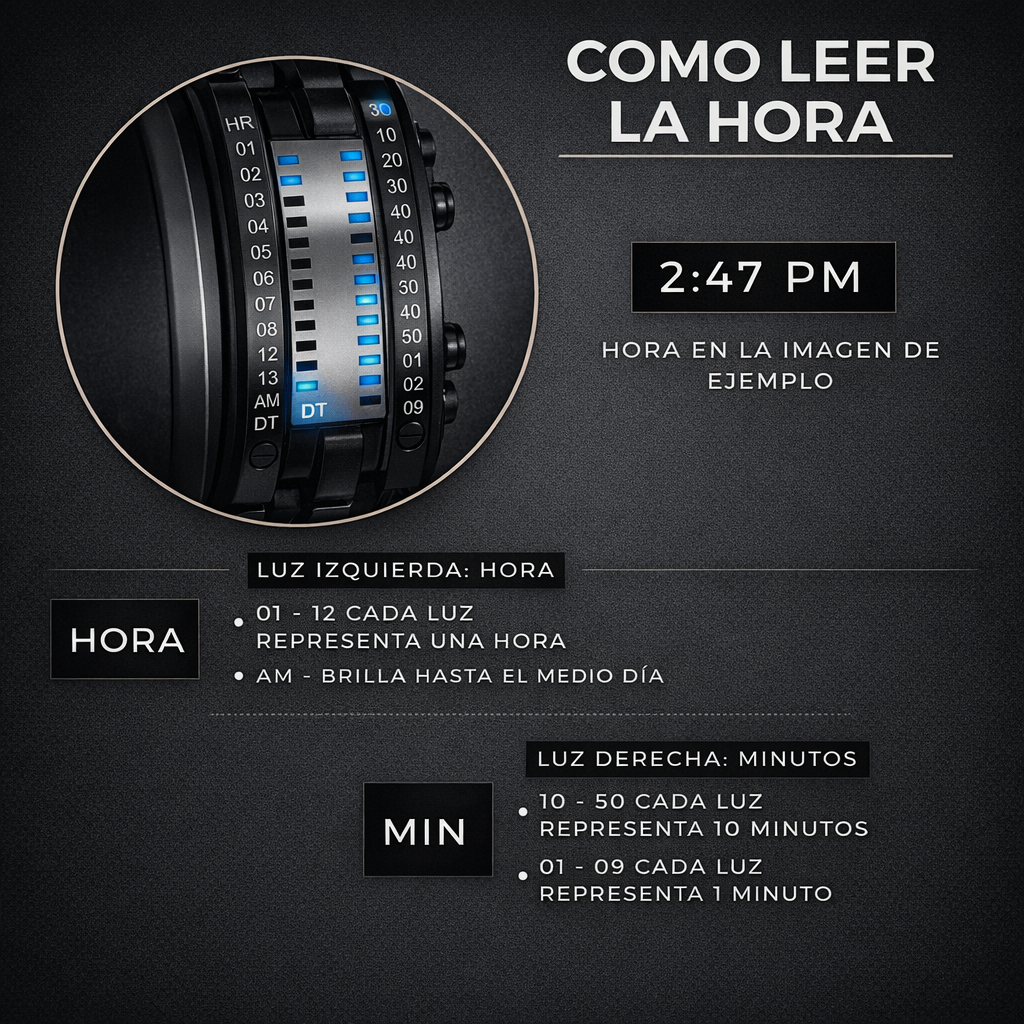 ⚡⌚ BinarySteel Reloj Binario de Acero ⌚⚡