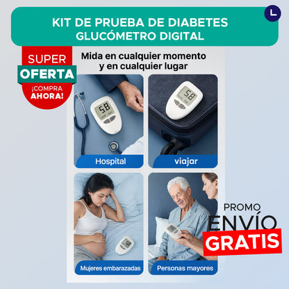 🩺 🩸 CONTROLGLUC KIT DE PRUEBA DE DIABETES🩺💉