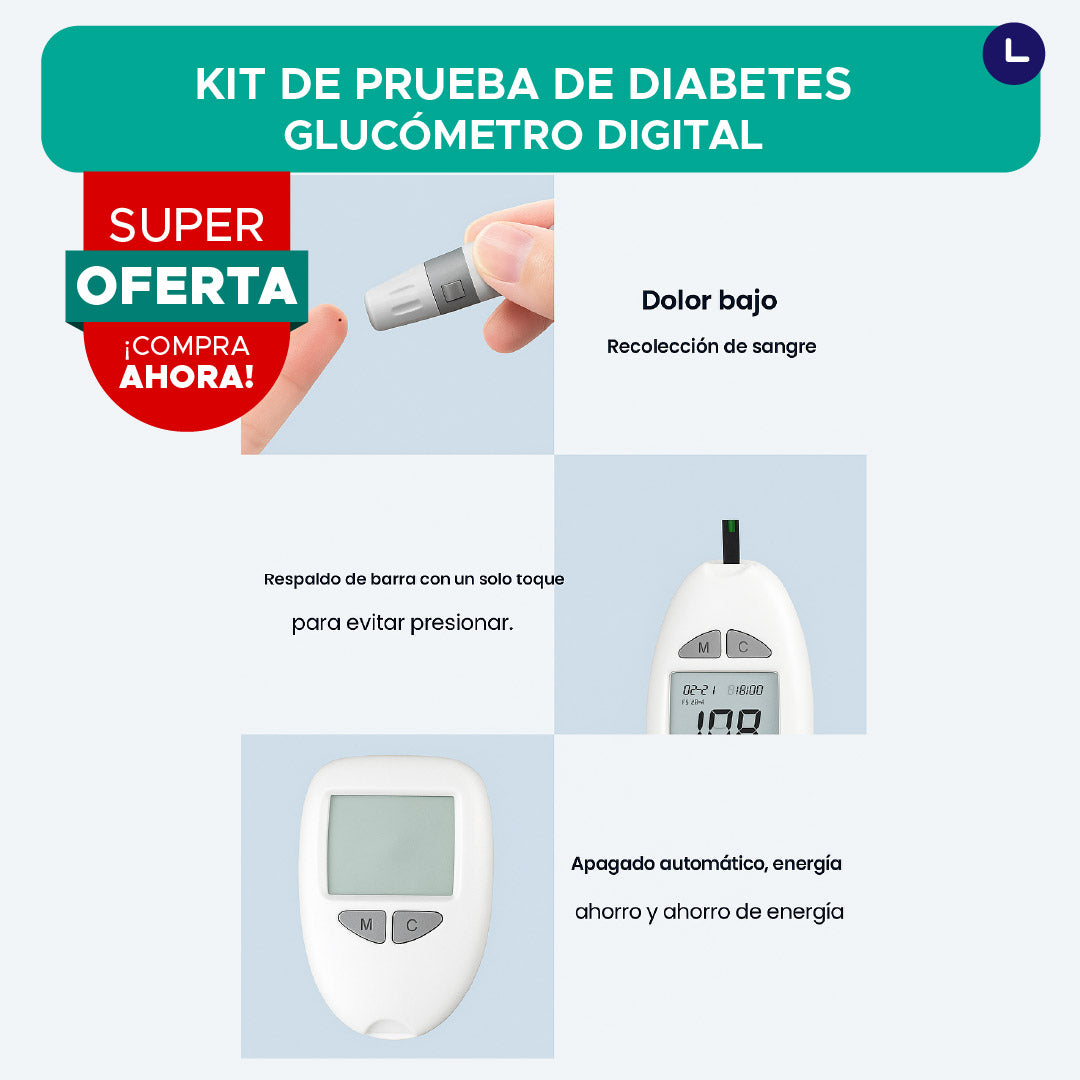 🩺 🩸 CONTROLGLUC KIT DE PRUEBA DE DIABETES🩺💉