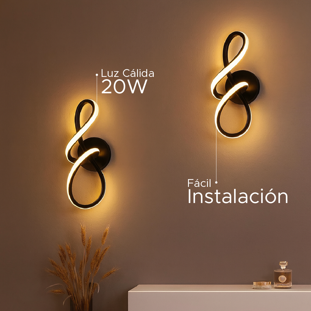 🌟 DUOLIGHT™   LÁMPARA PARED ESPIRAL🌟🎁PAGA 1 Y LLEVA 2🎁