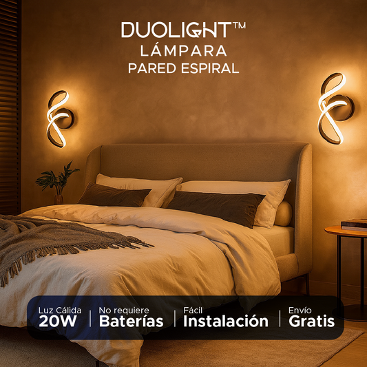 🌟 DUOLIGHT™   LÁMPARA PARED ESPIRAL🌟🎁PAGA 1 Y LLEVA 2🎁
